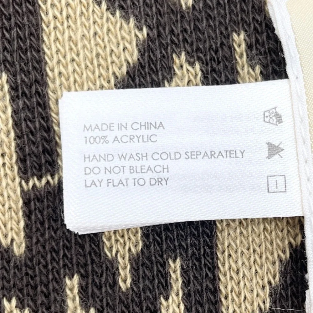 Michael Kors Knit Scarf Preppy Monogram Logo Clean Girl Contemporary Urban Luxe - Picture 7 of 8